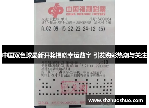 中国双色球最新开奖揭晓幸运数字 引发购彩热潮与关注